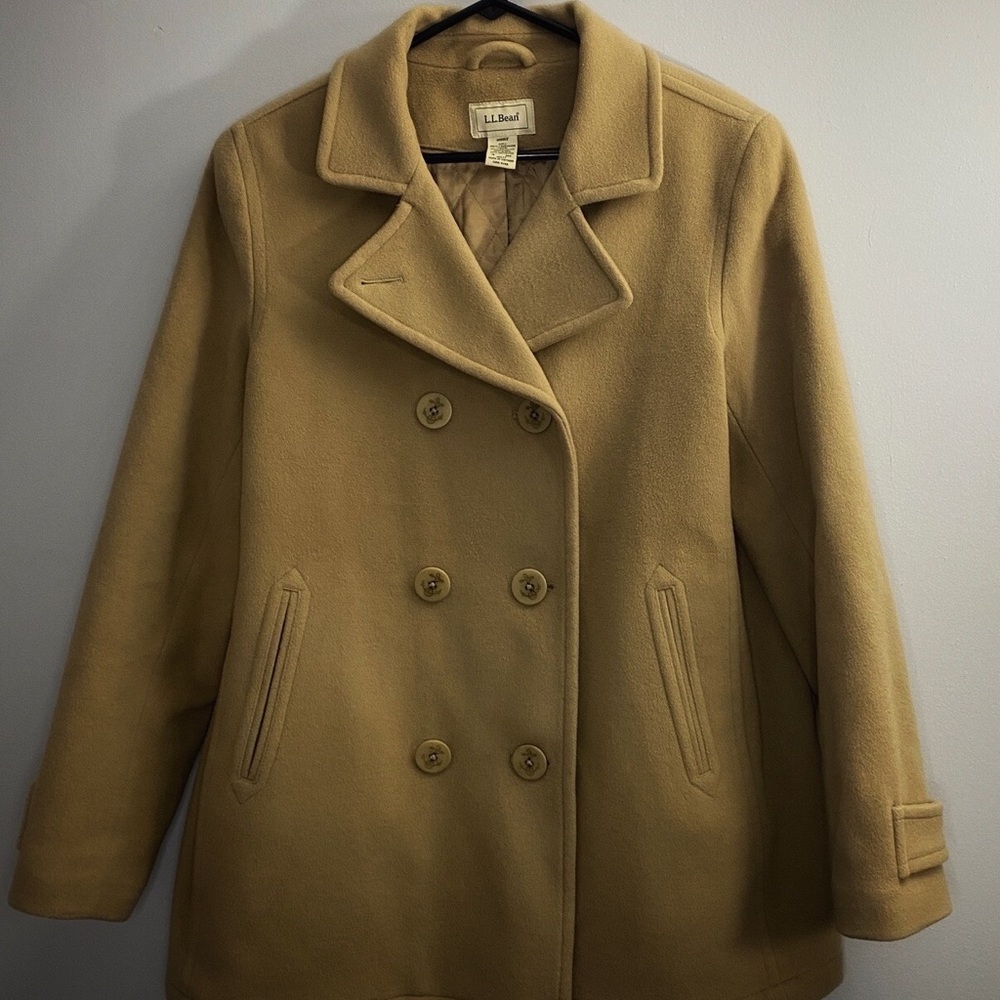 L.L. Bean Women's Tan Peacoat